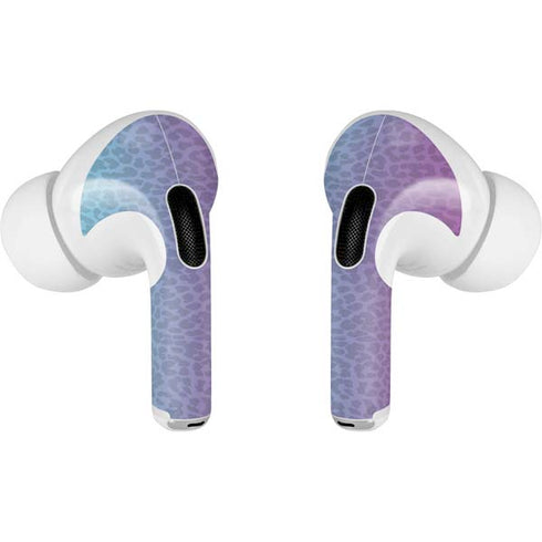 Cheetah Print Purple and Blue Apple AirPods Pro Skin